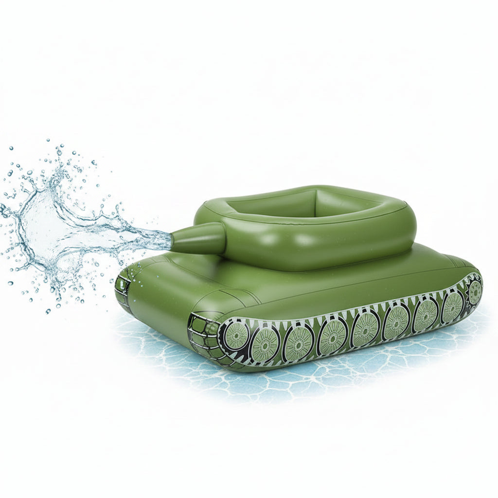 Carro Armato Gonfiabile con Cannone Spruzza Acqua
